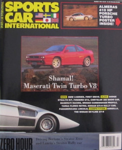 SPORTS CAR INTERNATIONAL 1991 MAR - STRATOS ZERO/LANCIA, SKYLINE GT-R, BRIGGS
